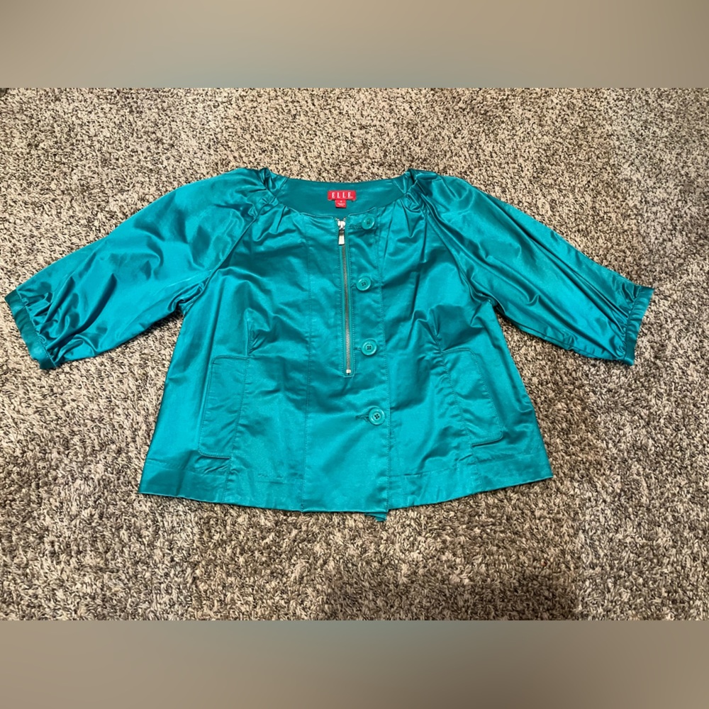 Teal Elle Fashion Jacket, Size Small